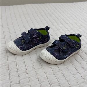 Kids Navy Blue Velcro Sneakers